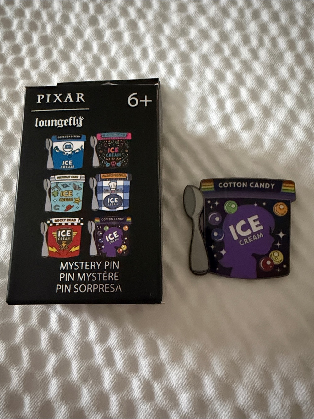 Pixar x Loungefly inside out Cotton Candy Ice Cream Mystery Pin - Purple